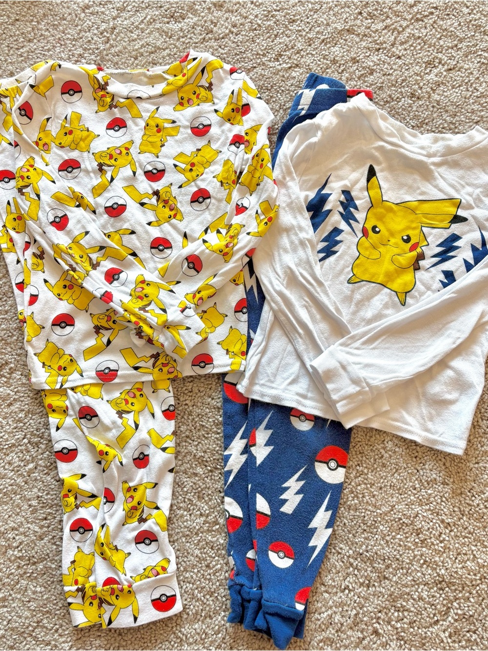 Pokémon Pikachu Kids Pajama Set - Yellow & White